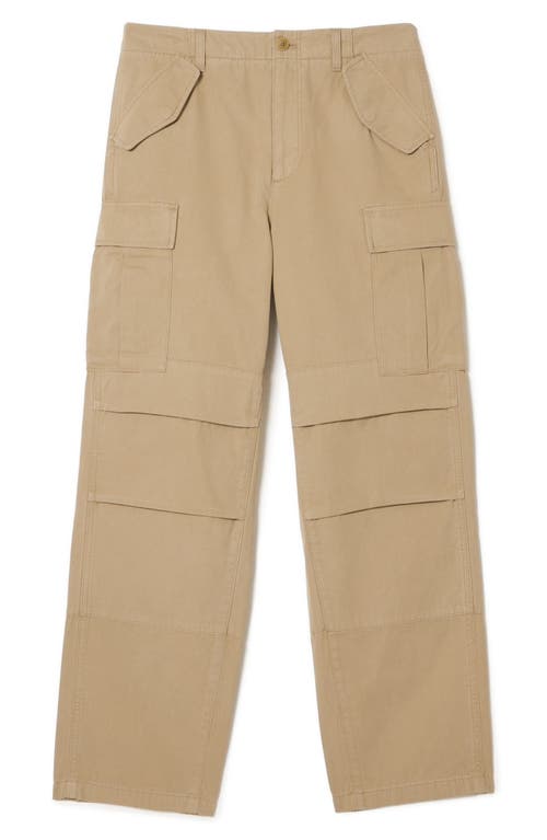Lacoste Straight Fit Twill Cargo Pants in Cb8 Lion at Nordstrom, Size 50