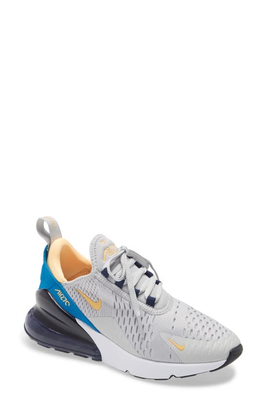 Nike Kids Air Max 270 Sneaker In Grey Fog Melon Tint Navy Modesens