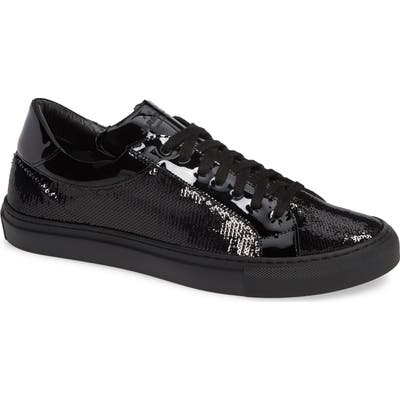 Jared Lang Rome Sequin Sneakers, Black