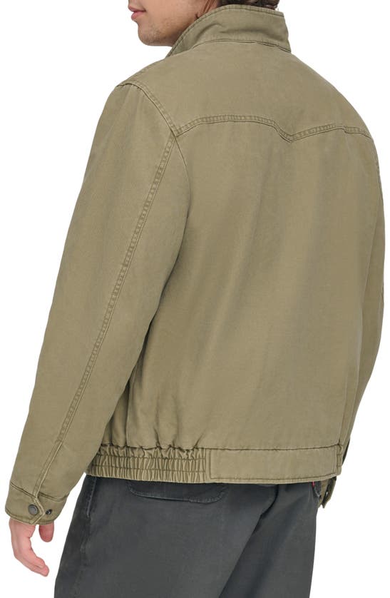 Levi's Harrington Cotton Jacket In Light Olive