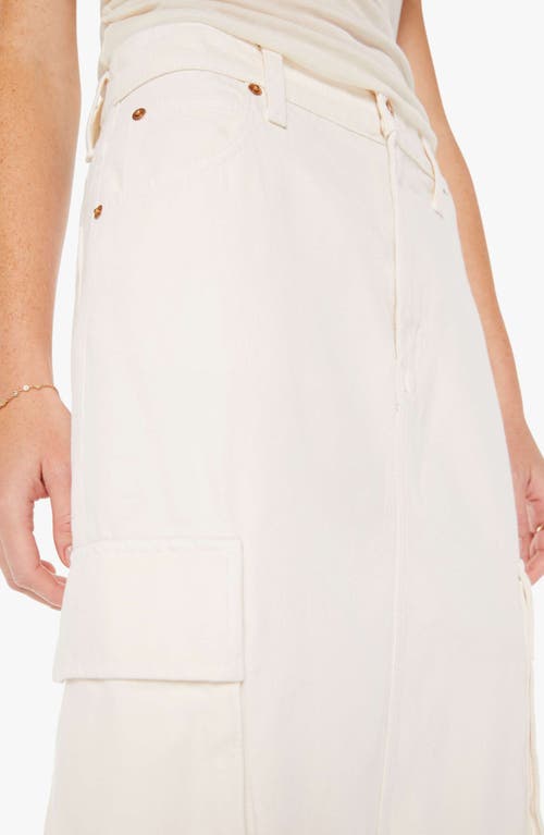 Shop Mother The Fun Dip Denim Cargo Maxi Skirt In Natural