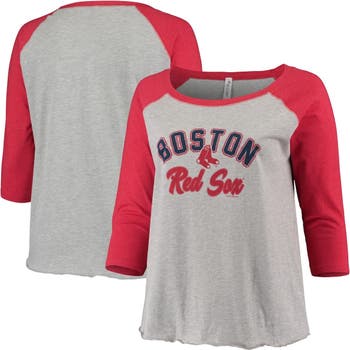 Philadelphia Phillies Soft as a Grape Women's Pigment Dye Long Sleeve T- Shirt - Red