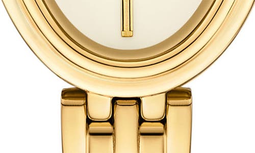 Tory Burch Women's The Oval Gold-tone Stainless Steel Bracelet Watch 22mm In Gold