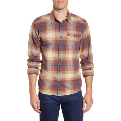 Patagonia Regular Fit Organic Cotton Flannel Shirt, Brown