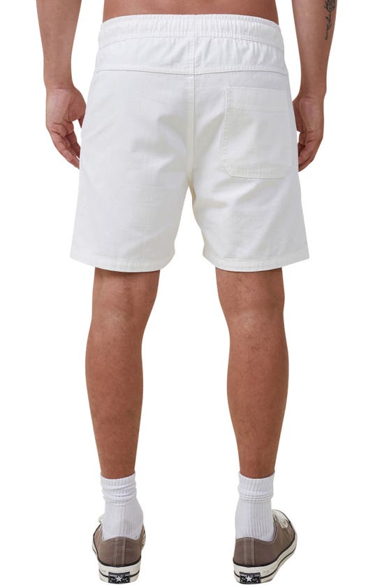 Shop Cotton On Easy Cotton Blend Drawstring Shorts In White Texture