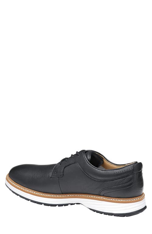 Shop Johnston & Murphy Upton Gl1 Luxe Hybrid Waterproof Golf Shoe In Black Wp Full Grain