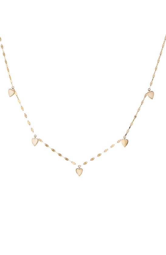 Shop Lana Mini Heart Charm Necklace In Yellow Gold