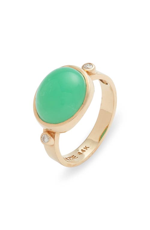 Shop Anzie Classique Oval Ring In Green