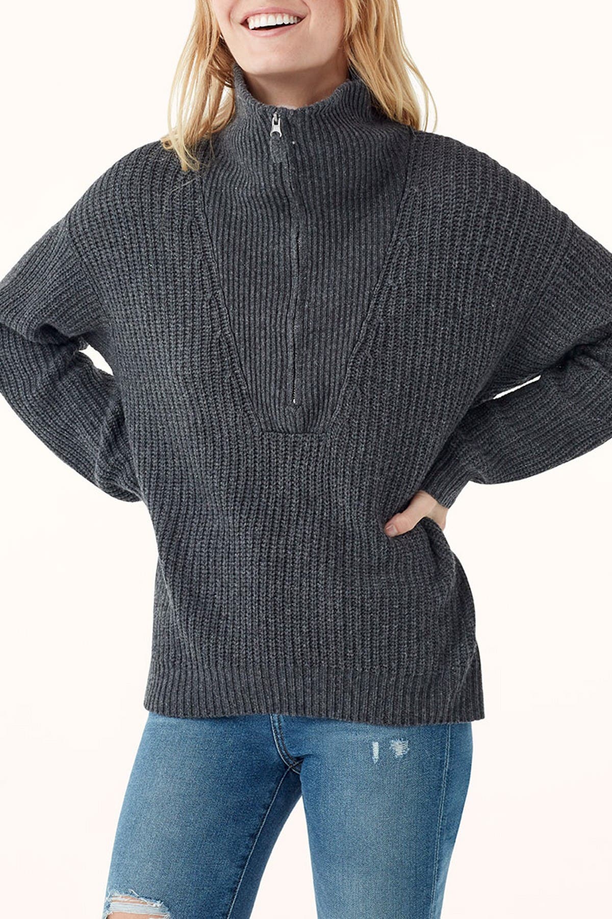 Splendid Oversize Half Zip Pullover Sweater Nordstrom Rack