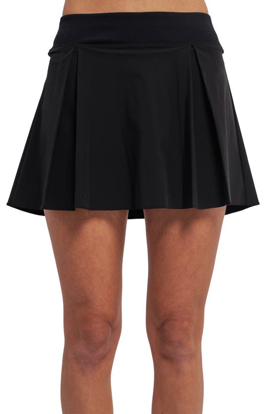 Shop English Factory Sportswear Pleated Stretch Skort In Black