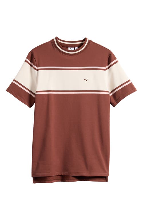 PUMA x The Brooklyn Circus Relaxed Stripe T-Shirt in Chocotart 