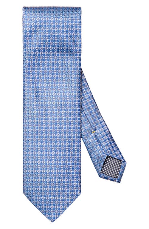Geometric Silk Tie in Medium Blue