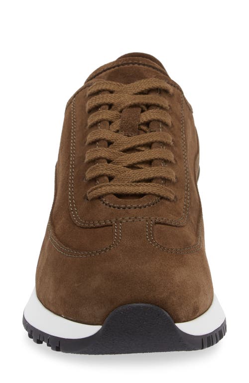 John Lobb Mens Dark Brown Lift Leather Low-top Trainers In Olive