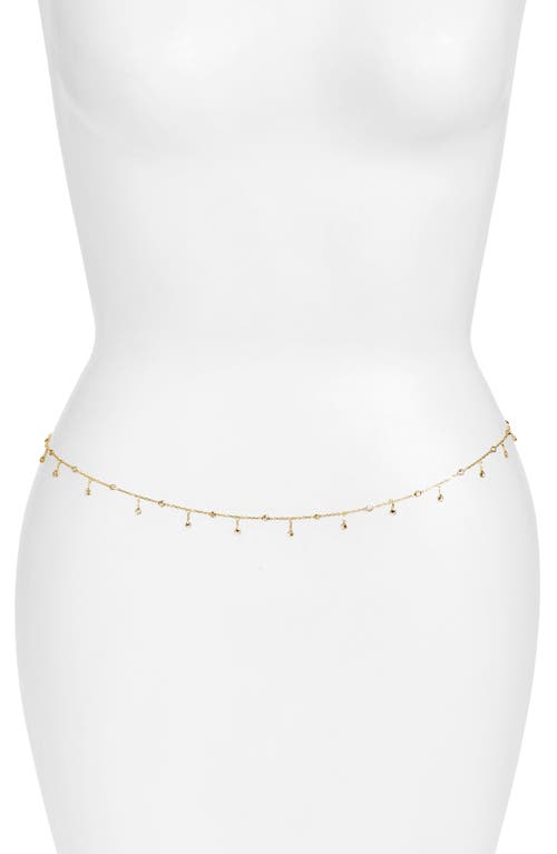 Cubic Zirconia Belly Chain in Gold