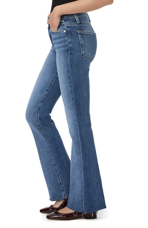 Shop Paige Laurel Canyon High Waist Flare Jeans In Olivin Distressed