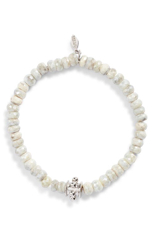 Bohème Beaded Stone Bracelet in White