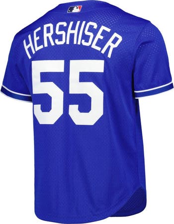 Mitchell & Ness Men's Mitchell & Ness Orel Hershiser Royal Los Angeles  Dodgers Cooperstown Collection Mesh Batting Practice Button-Up Jersey