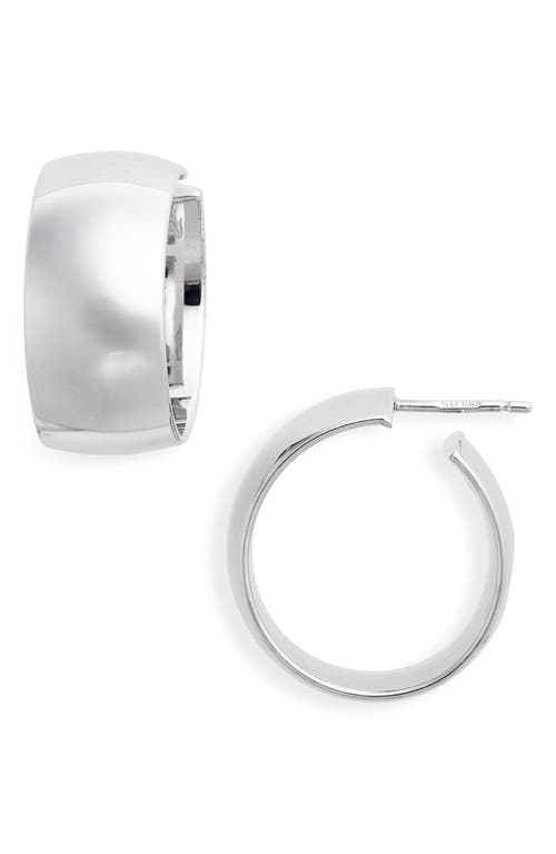 LANA LANA 25MM CURVED BOLD HOLLOW HOOP EARRINGS