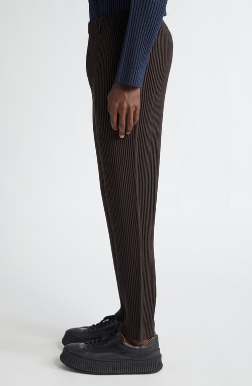 ISSEY MIYAKE HOMME PLISSÉ ISSEY MIYAKE KERSEY PLEATED STRAIGHT LEG PANTS