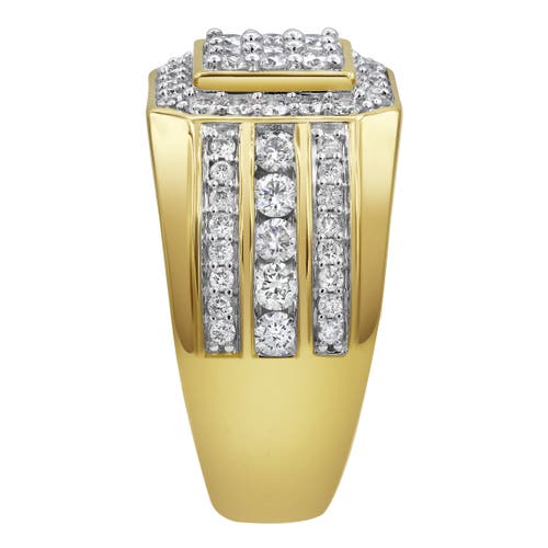 Shop Luvmyjewelry Hexonic Deluxe 14k Yellow Gold Diamond Men Statement Ring