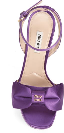Miu Miu Women's Bow Platform Sandals