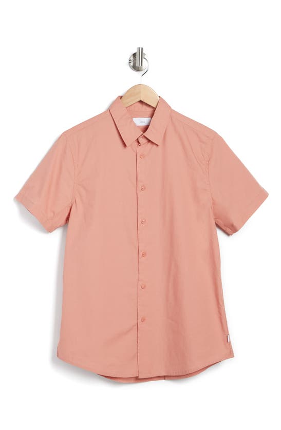 Onia Garment Dye Cotton Poplin Button-up Shirt In Rose Dawn | ModeSens