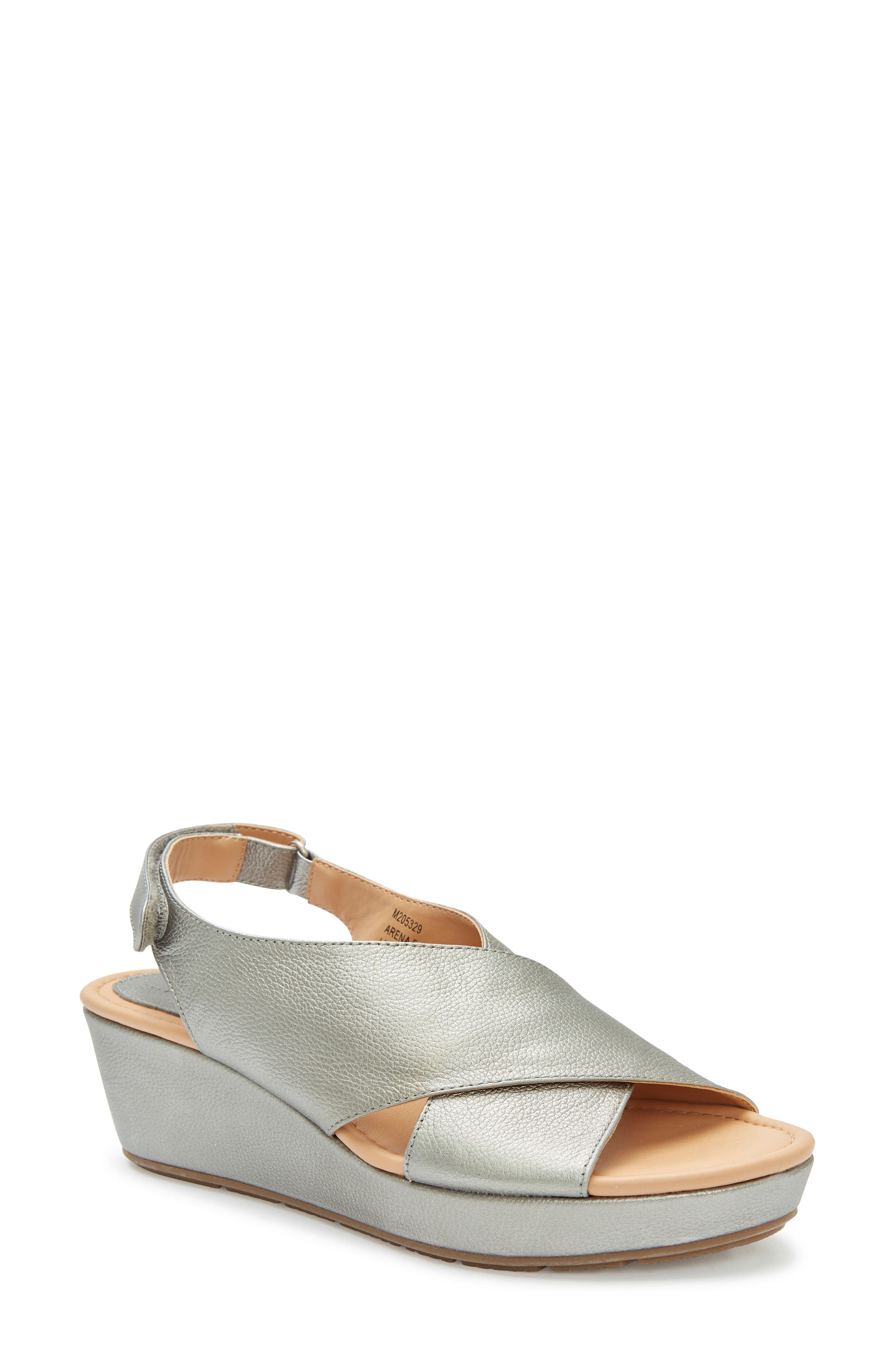 Me Too Arena Wedge Sandal, Metallic
