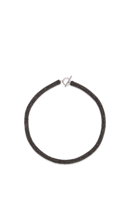 Shop Brunello Cucinelli Monili Necklace In Black