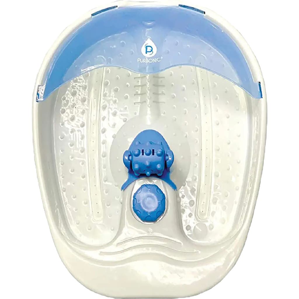 Pursonic Foot Spa Massager With Tea Tree Oil Foot Salt Scrub In Blue