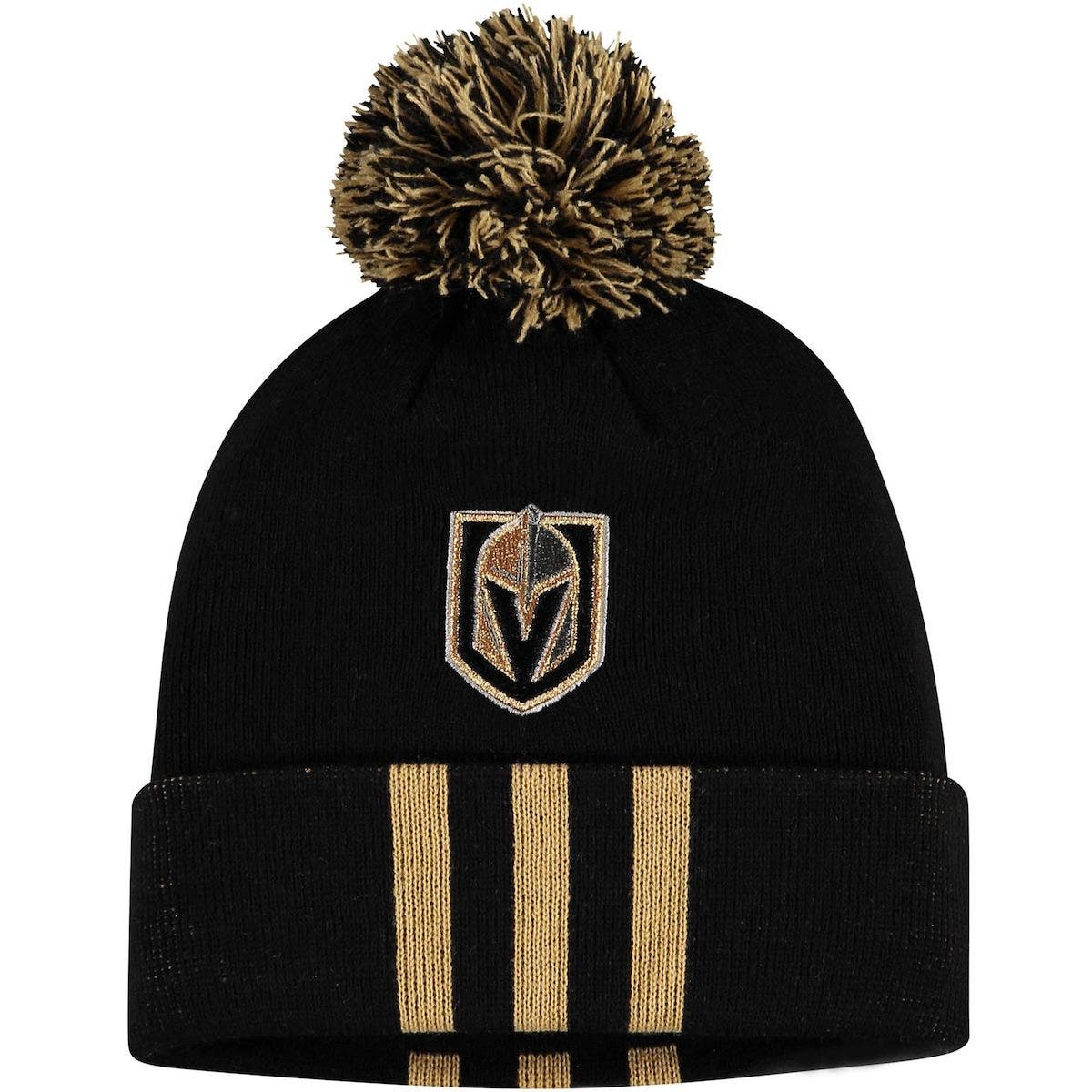 Three Stripe Cuffed Knit Hat 