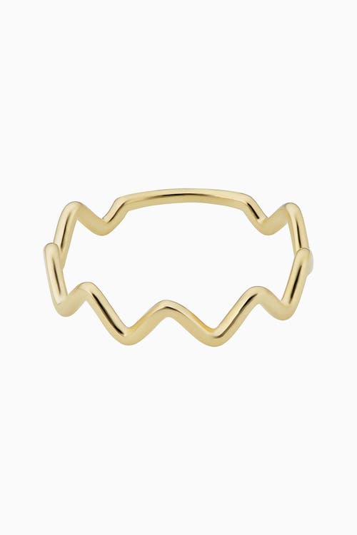 Oradina 14k Yellow Solid Gold Walk In The Park Ring In Yellow Gold