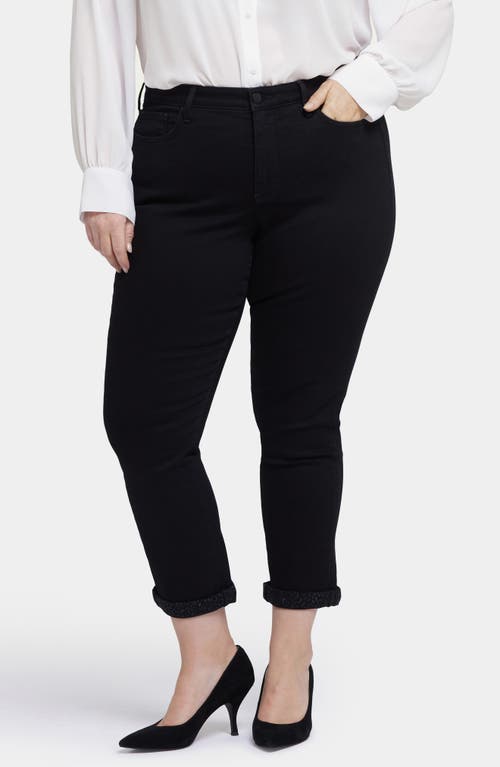 Nydj Sheri High Waist Slim Straight Jeans In Black