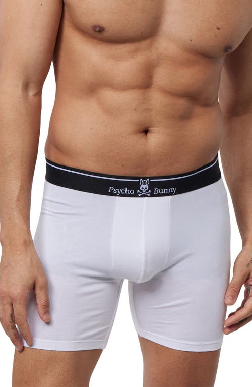 2-Pack Stretch Cotton & Modal Boxer Briefs in White