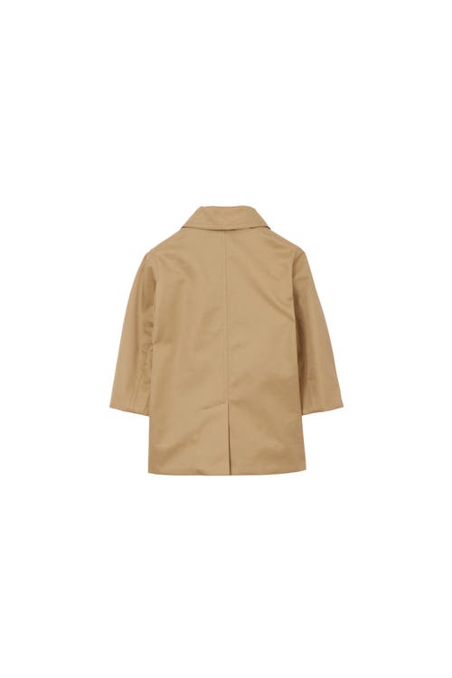 Burberry Reversible Check Gabardine Car Coat In Archive Beige