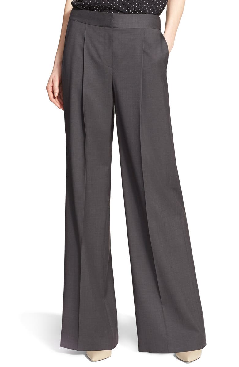 Nordstrom Signature and Caroline Issa Wide Leg Wool Suiting Trousers ...