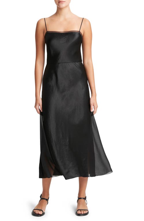 Vince Mixed Media Slipdress in Black at Nordstrom, Size 00
