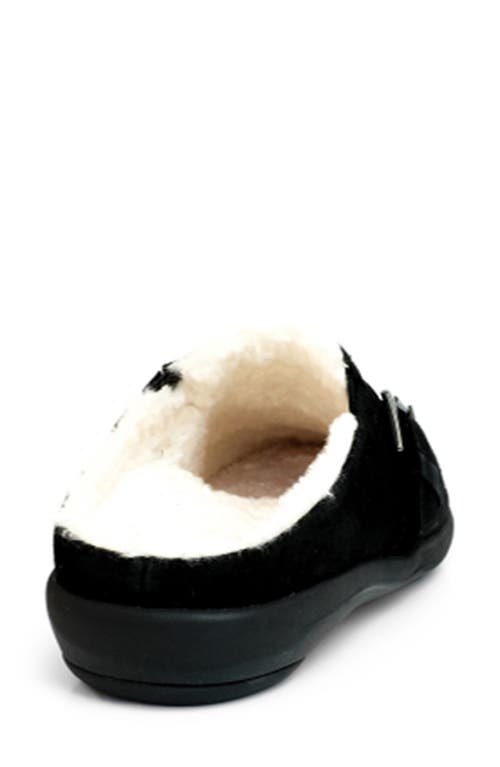 Revitalign Siesta Faux Fur Lined Clog In Black