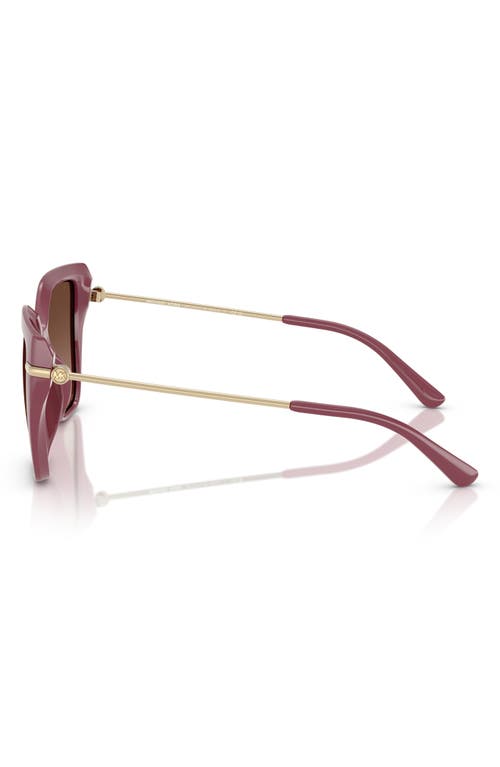 Michael Kors 54mm Gradient Polarized Square Sunglasses In Brown Grad