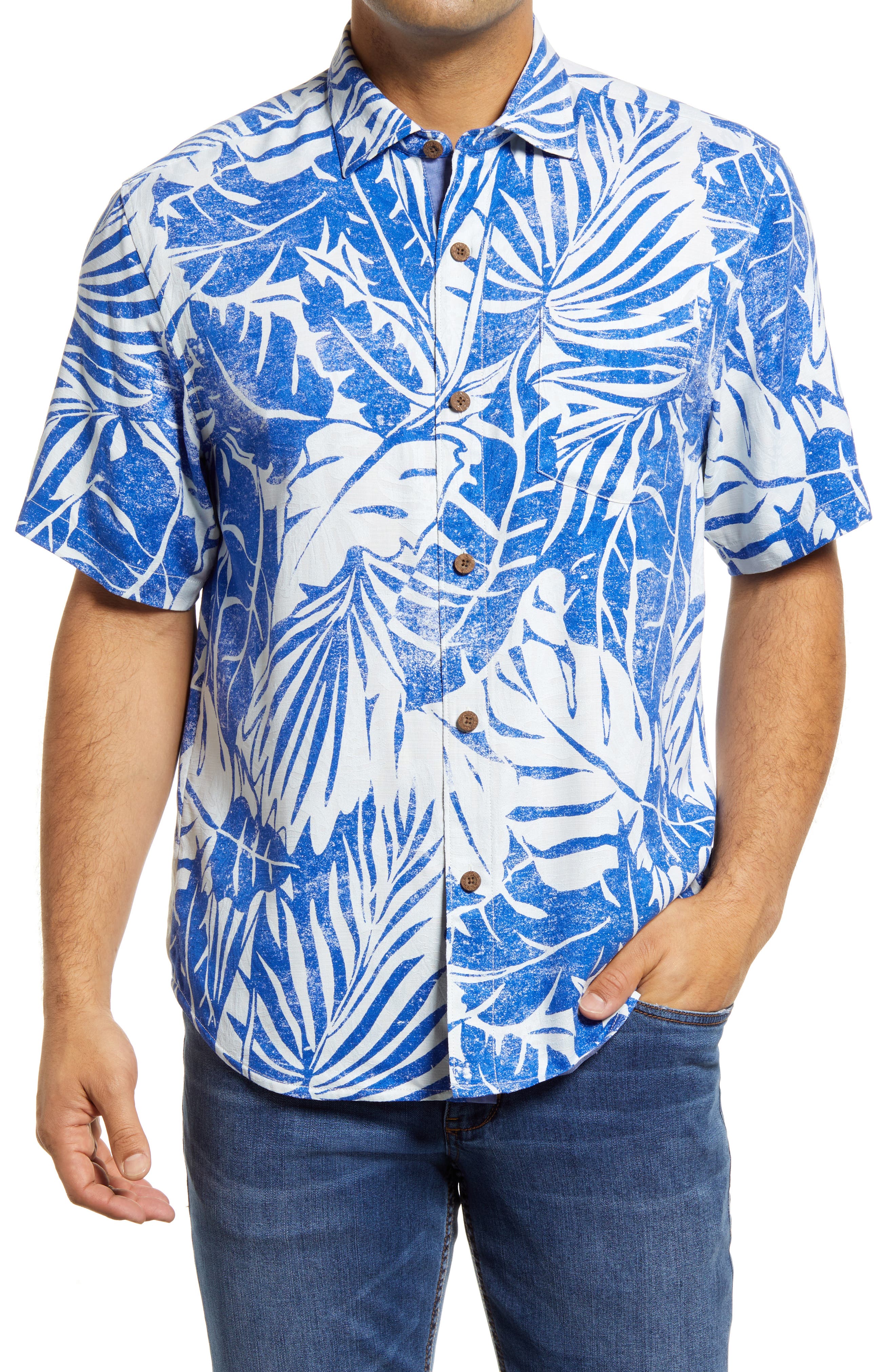 Tommy Bahama Chicago Cubs Royal Tropical Horizons Button-Up Shirt