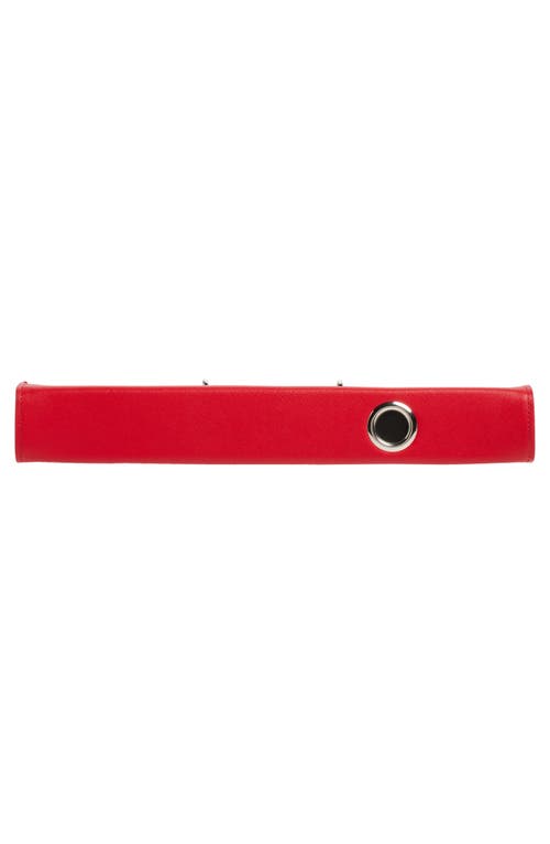 Shop Coperni Binder Leather Clutch In Red