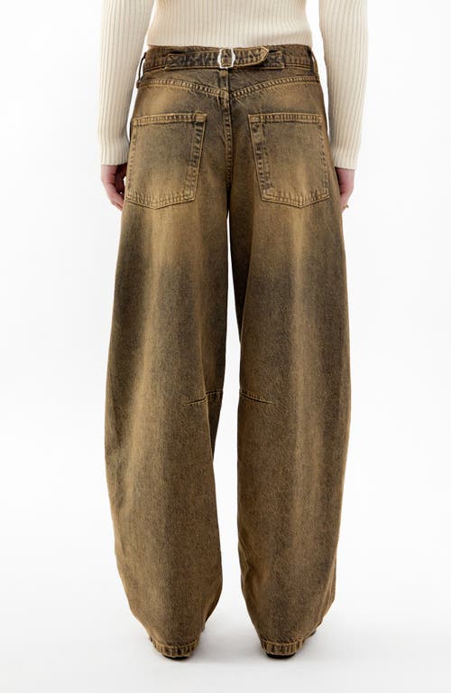 Shop Bdg Urban Outfitters Logan Tinted Barrel Jeans In Rust Tint