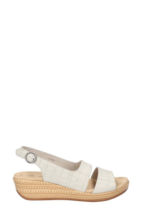 Shop Easy Street Gannett Slingback Wedge Sandal In Grey Croco