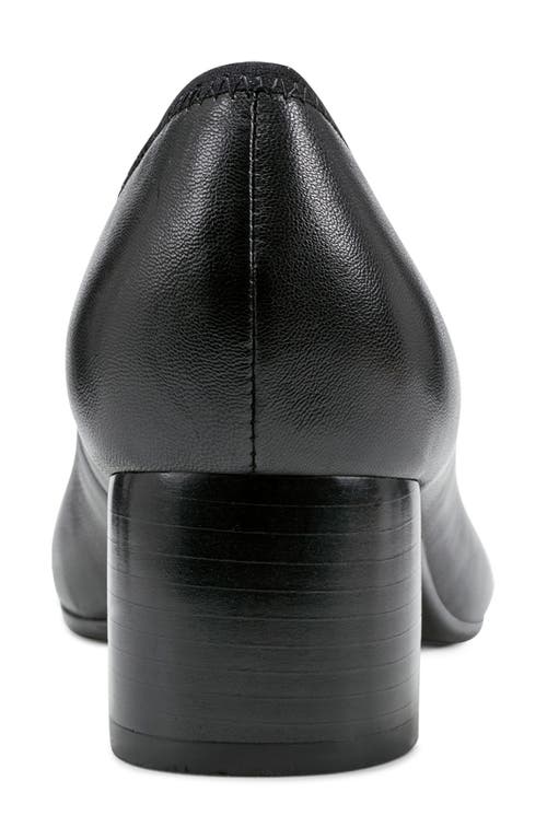 Shop Earth ® Rellia Block Heel Pump In Black Leather