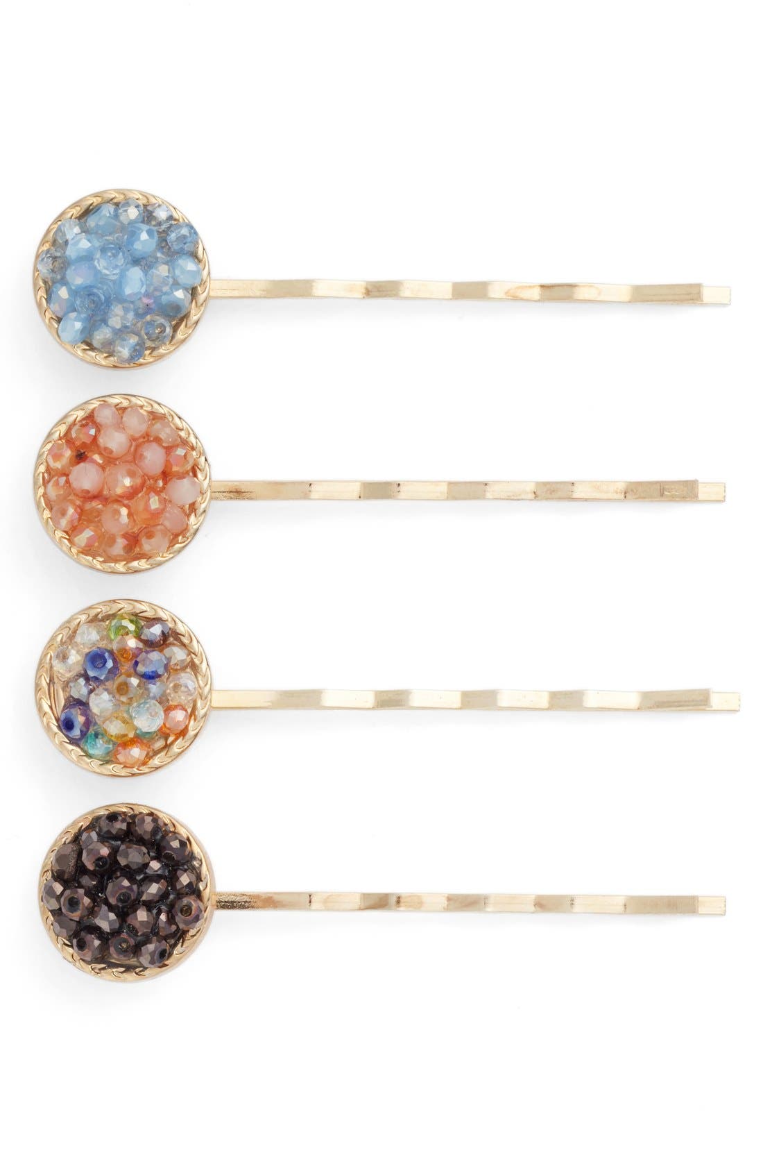 Cara 4Pack Mini Bead Bobby Pins Nordstrom