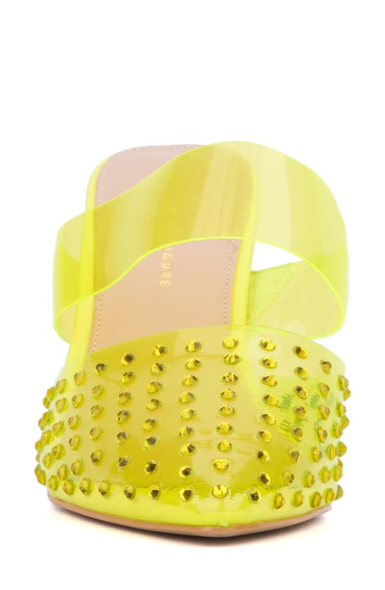 Fashion To Figure Jazz Pointed Toe Pump In Neon Yellow