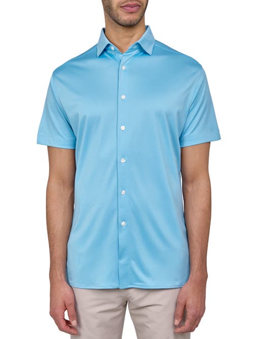 Shop Construct Con.struct Solid Performance Button-down Shirt In Lt Blue