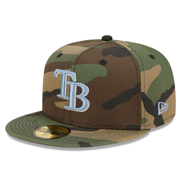 New Era Camo Tampa Bay Rays Team Color Undervisor 59fifty Fitted Hat