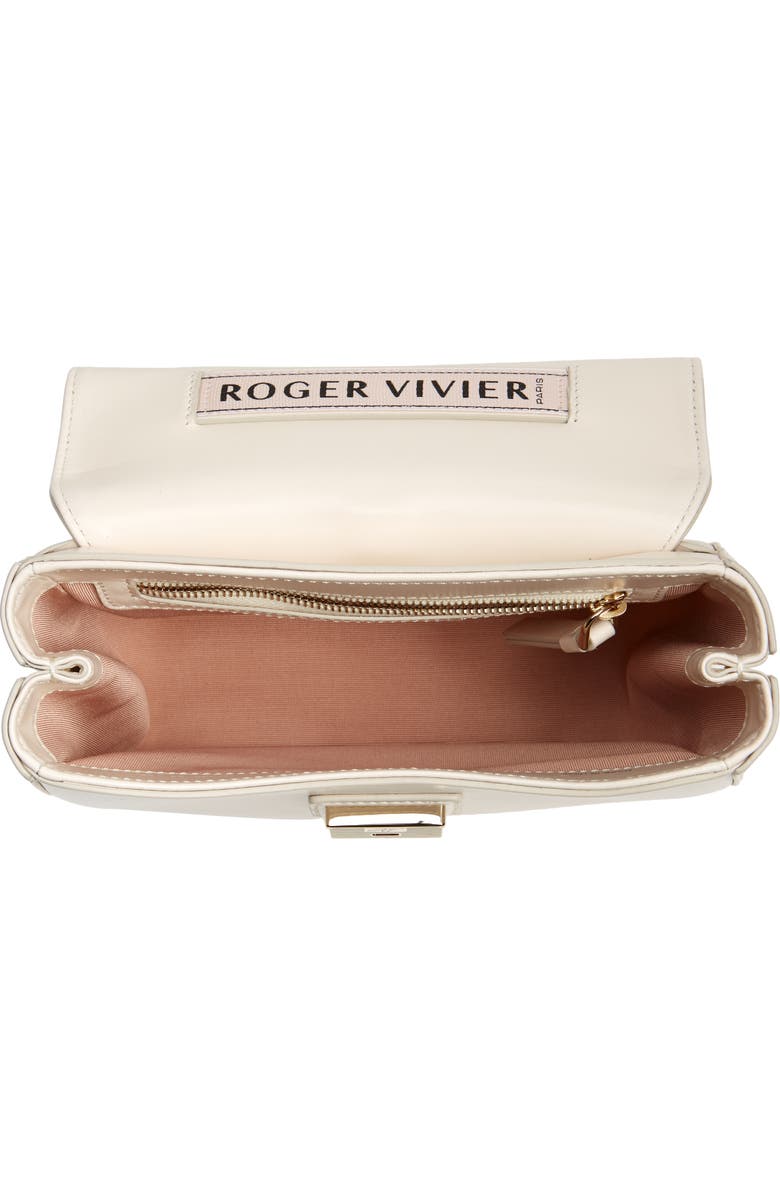 Roger Vivier Mini Beau Vivier Covered Buckle Leather Satchel, Alternate, color, 
