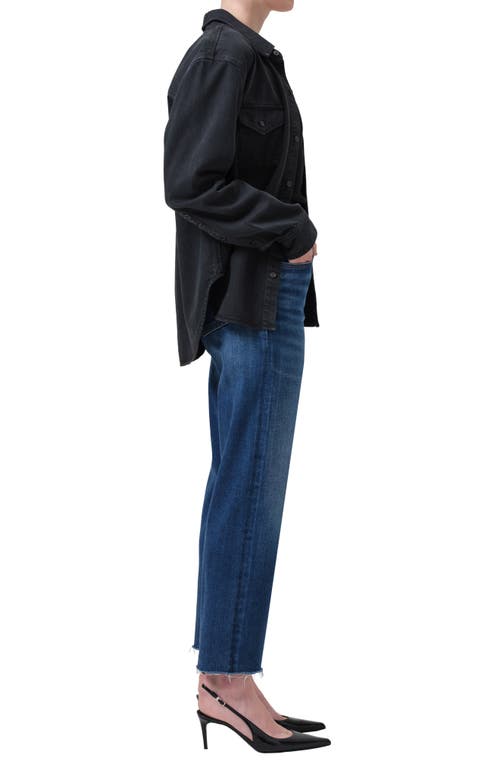 Citizen Of Humanity Citizens Of Humanity Palma High Rise Ankle Straight Jeans In Ambry In Animal Print