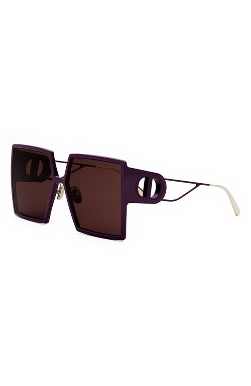 Shop Dior 30montaigne Su 58mm Square Sunglasses In Shiny Bordeaux/bordeaux